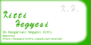 kitti hegyesi business card